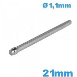 Barre goupille fendue large de 21 mm de bracelet montre