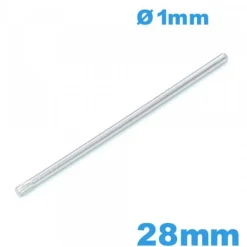 Barre goupille moletée pour bracelet métal taille 28mm