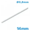 Barre longue de 14 mm droite  bracelet de montre acier