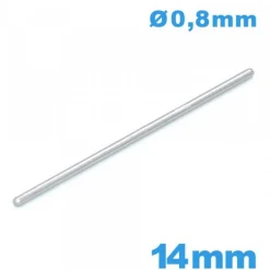 Barre longue de 14 mm droite  bracelet de montre acier