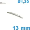 Barre m 13 mm diam : 1,30 mm incurvée