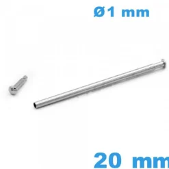 Barre pour Bracelet de Montre à Rivet Pression 20 mm Argenté