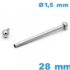 Barre pour Bracelet de Montre 28 mm Rivet à Pression diamètre 1,80 mm