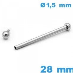 Barre pour Bracelet de Montre 28 mm Rivet à Pression diamètre 1,80 mm