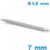 1 Barre Téléscopique Suisse 7mm pour bracelet montre diam : 1,8 mm  épaulement simple