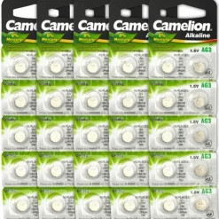 50 Batteries alcaline 1,5 V AG3 pour montre