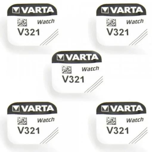 5 Batteries Varta 321 1.55 V alcaline montre