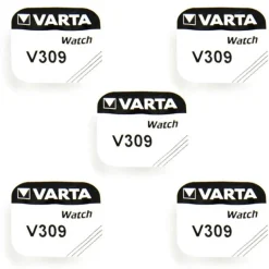 5 Batteries Varta 1,55 V alcaline 309 pour montre