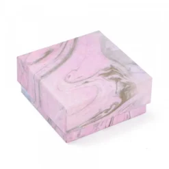 Belle boîte à offrir avec motif rose marbré