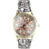 Femme Belle montre femme motif mandala retro bracelet cuir