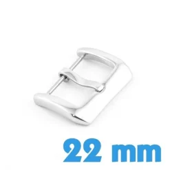 Boucle acier inoxydable argenté ardillon 22 mm