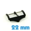 Boucle ardillon acier noire bracelet montre pas chère 22mm