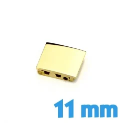Boucle clip 11 mm doré pour bracelet montre