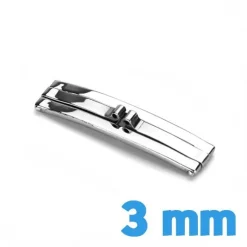 Boucle Déployante Double Argenté 3 mm Invisible - Fermoir