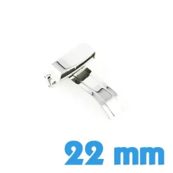 Boucle Déployante Montre 22 mm Argenté