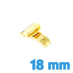 Boucle Déployante Montre 18 mm Doré