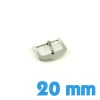 Boucle métal ardillon argentée pour bracelet montre pas chère 20mm