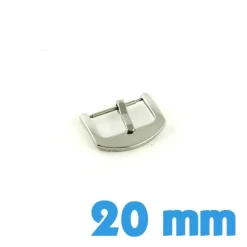 Boucle métal ardillon argentée pour bracelet montre pas chère 20mm