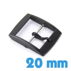 Boucle noire plastique ardillon 20 mm