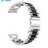 Bracelet 22 mm Acier inoxydable Argenté et Noir de montre