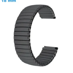 Bracelet 18 mm Acier inoxydable Noir montre