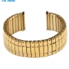 Bracelet 14 mm Acier inoxydable Doré de montre fermoir Sans