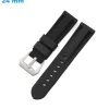 Bracelet 24 mm Caoutchouc Ardillon pour montre Noir