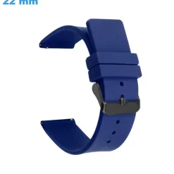 Bracelet 22 mm Caoutchouc Bleu pour montre boucle Ardillon