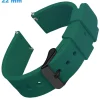 Bracelet 22 mm Caoutchouc de montre Vert boucle Ardillon