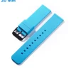 Bracelet 20 mm Caoutchouc de montre Bleu