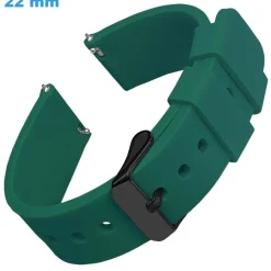 Bracelet 22 mm Caoutchouc de montre Vert boucle Ardillon