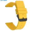 Bracelet 20 mm Caoutchouc de montre Jaune