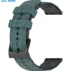Bracelet 22 mm Caoutchouc montre Vert boucle Ardillon