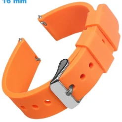 Bracelet 16 mm Caoutchouc Orange montre