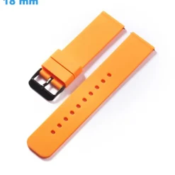Bracelet 18 mm Caoutchouc Orange montre