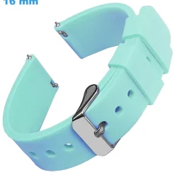 Bracelet 16 mm Caoutchouc pour montre Bleu