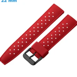 Bracelet 22 mm Caoutchouc pour montre Rouge