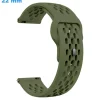 Bracelet 22 mm Caoutchouc Vert pour montre