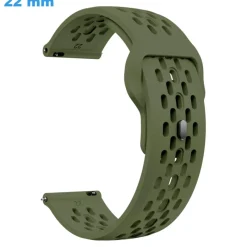 Bracelet 22 mm Caoutchouc Vert pour montre