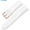 Bracelet 19 mm Cuir véritable Ardillon montre Blanc