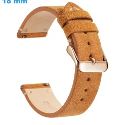 Bracelet 18 mm Cuir véritable Brun de montre