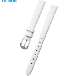 Bracelet 16 mm Cuir véritable Ardillon de montre Blanc