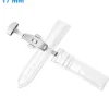 Bracelet 17 mm Cuir véritable Blanc pour montre