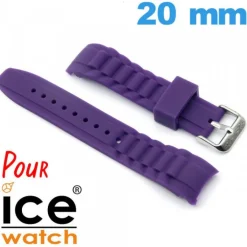 Bracelet 20 mm de montre pour Ice Watch Violet Cahoutchouc