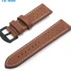 Bracelet 18 mm Faux cuir Brun pour montre