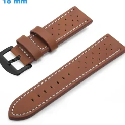 Bracelet 18 mm Faux cuir Brun pour montre