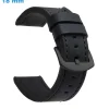 Bracelet 18 mm Faux cuir Noir montre