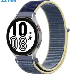 Bracelet 22 mm Nylon Bleu montre fermoir Velcro