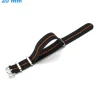 Bracelet 20 mm Nylon montre Noir