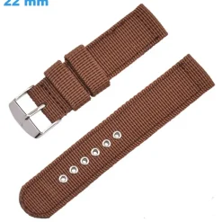 Bracelet 22 mm Nylon montre Brun